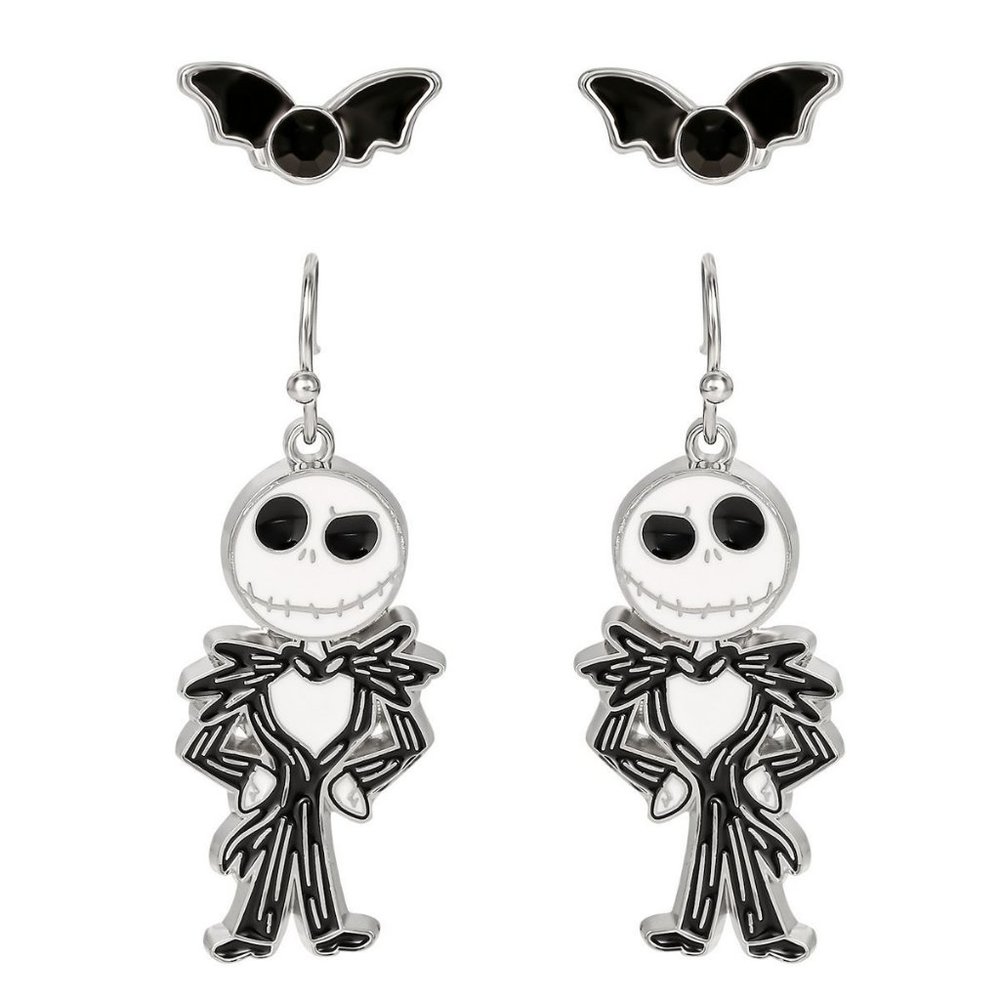 Disney's Nightmare Before Christmas Jack Skellington and Bats Earring Set